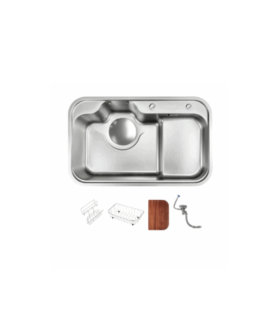 Bộ chậu rửa chén inox 304 LUSHINE D002