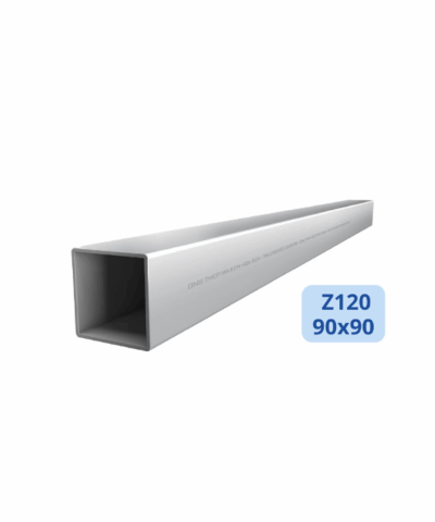 Thép hộp mạ kẽm Z120: 90mmx90mmx1.40mmx6.0m