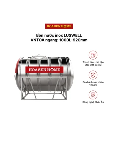 Bộ bồn nước INOX LUSWELL VNTOA ngang: 1000L-920mm